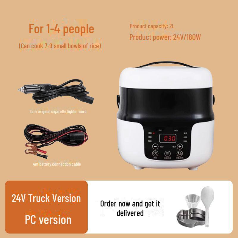 Kompakter 2L Multifunktions-Reiskocher für das Auto (12-24V)