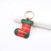 Yogodlns Christmas Keychain Santa Claus Deer Green Strap Faux Leather Phone Charm Pendnat Christmas Gift Party Favors