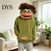 Halloween Party Outfits Big Mouth Creature Flannel Hoodie, Unisex Oversized Fleece Hooded Warm Winter Pullover Sweatshirt, Plush Top for Daily