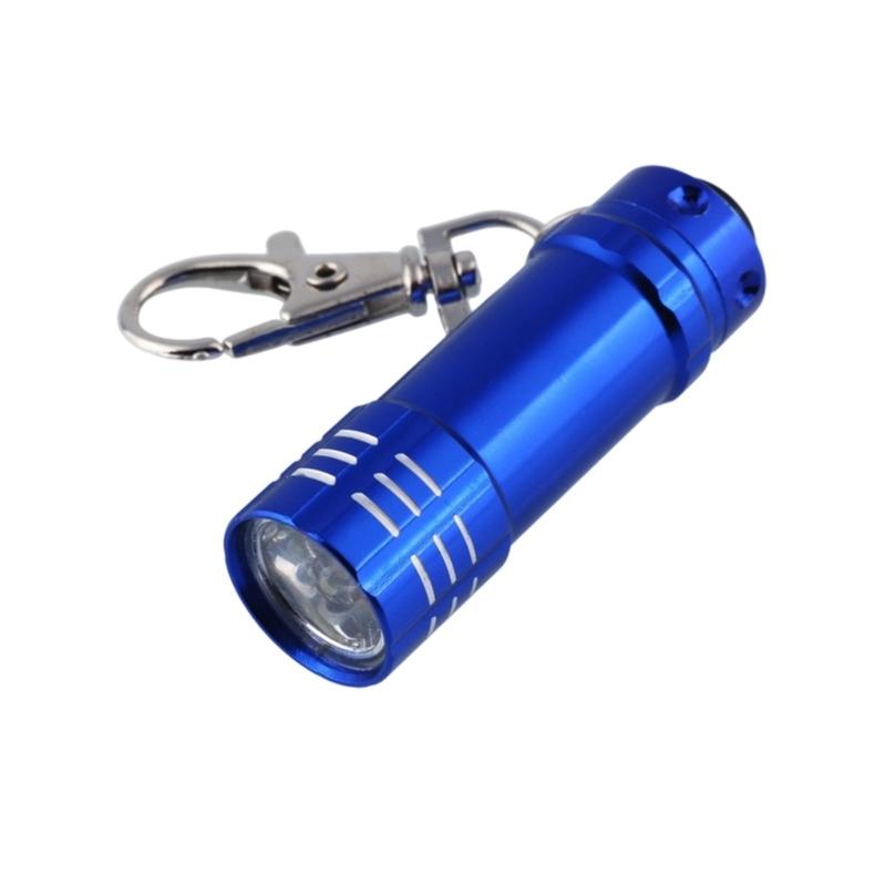 Lightweight Mini 3 LED Flashlight With Detachable Keyring Aluminum Body Waterproof Construction For Camping Essential