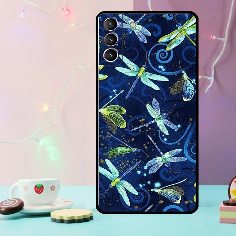 Dragonfly Animal Art Phone Case For Samsung Galaxy S24 S25 Ultra S21 S22 S23 Ultra S9 S10 S20 Plus S25 FE Cover
