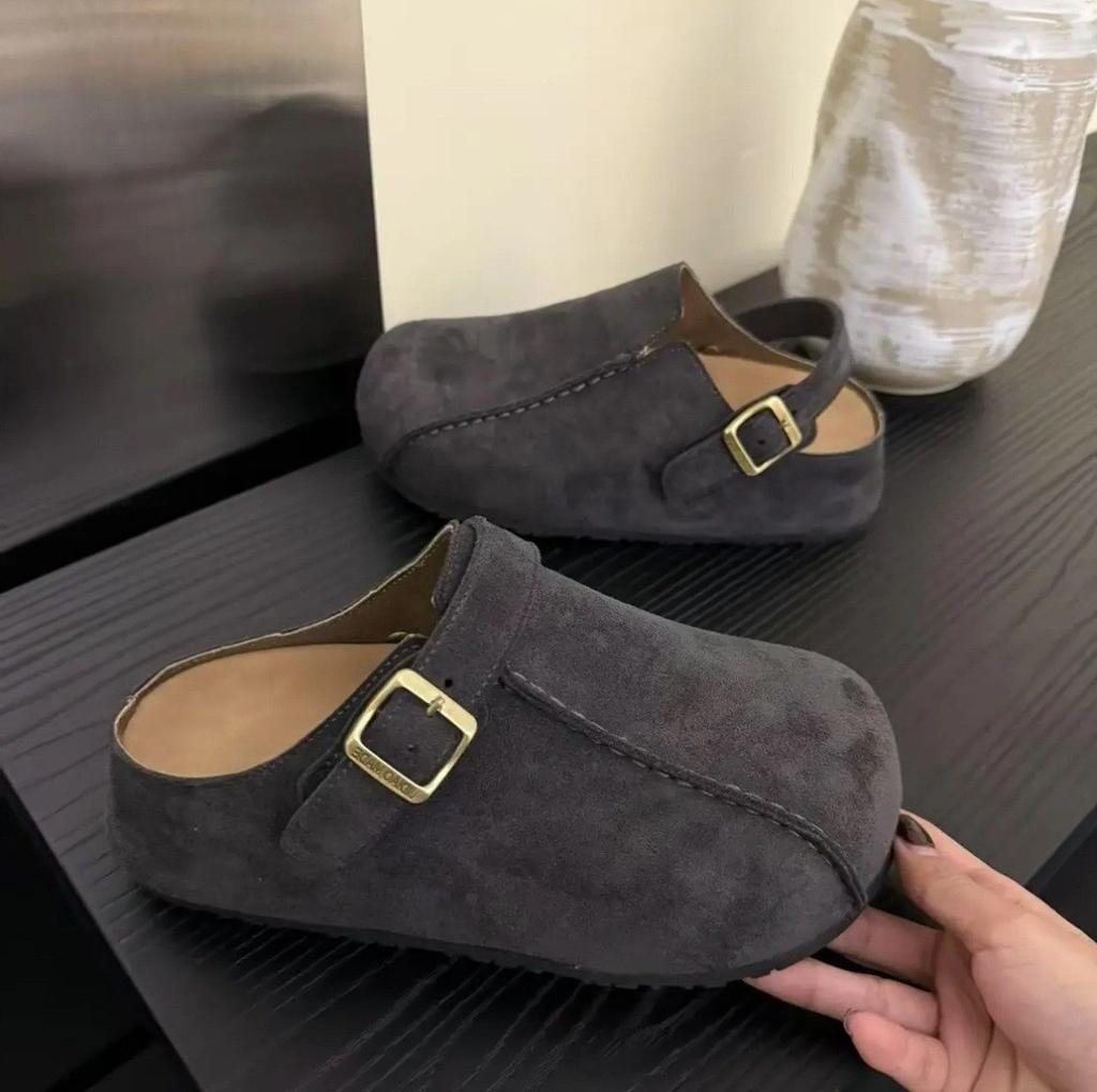 Dicke Sohle Taschenkopf Halbpantoffeln Damen Neu Frühling und Sommer Zwei Tragemöglichkeiten Innen höhenverstärkend Vielseitige faule Hausschuhe