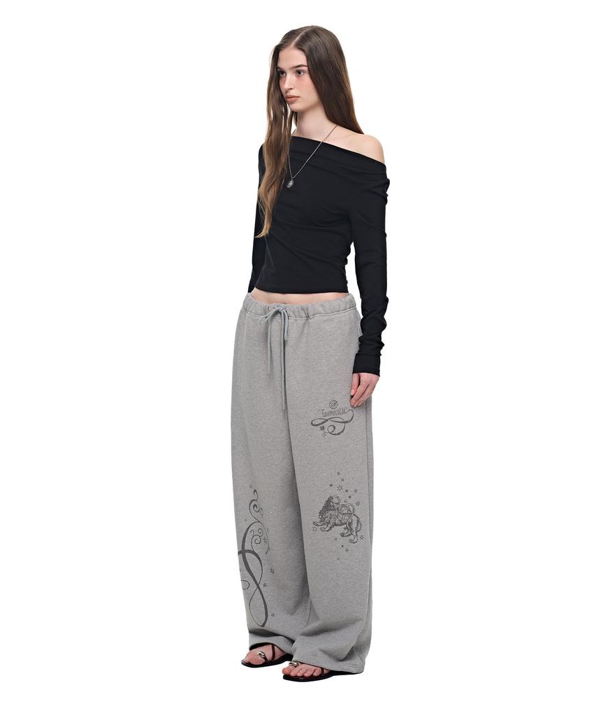 TOOMUCHTAX Ornament 02 Sweatpants Melange Gray