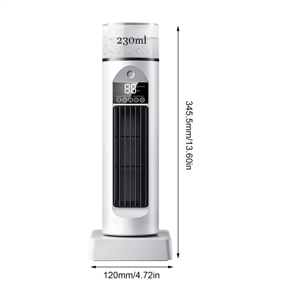 Przenośny wentylator AC wieżowy wentylator chłodzący powietrze do sypialni cichy oscylujący bezłopatkowy chłodnica z pilotem i zbiornikiem na wodę 6 prędkości