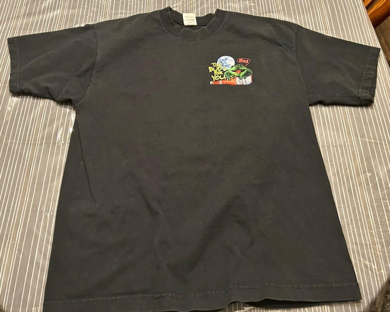 Vintage 1995 Budweiser Frogs Your Pad Or Mine T-Shirt Size XL USA Made XXXL