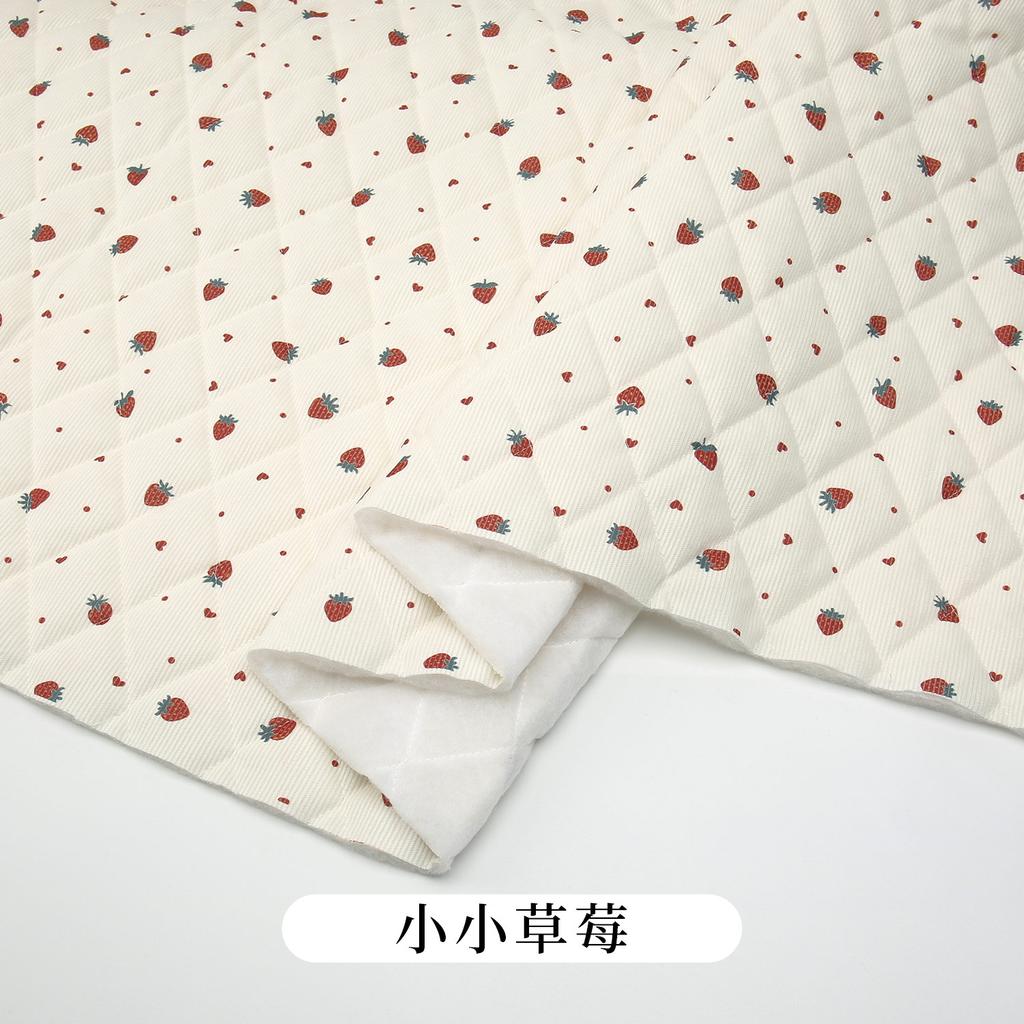 0.5m/1m/2m Thicken Corduroy Quilted Cotton Fabric Small Bear Printed for Sewing Jackets Handmade DIY Children's Clothing Fabric