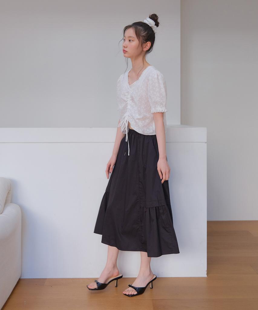 Moui Roa Banding Maxi Skirt (Black)