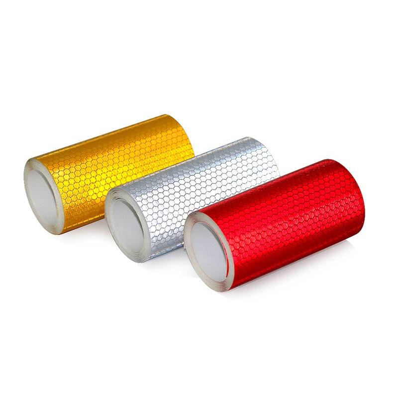 Nastro Riflettente Fluorescente in PVC 30cm, Segnale di Avvertimento per la Sicurezza Stradale, Foglio Autoadesivo con Microprismi