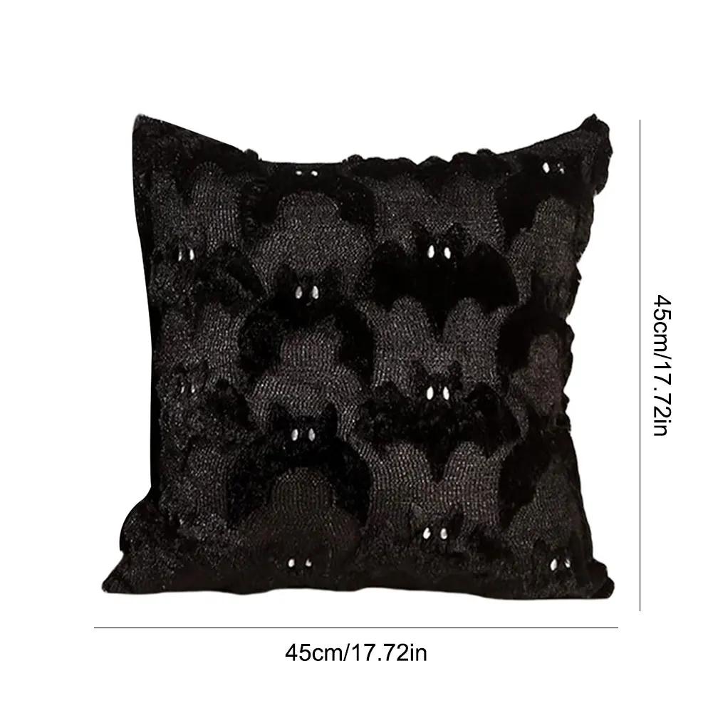 1/2PCS Halloween Ghost Pumpkin Pillowcase Washable Plush Soft Cushion Cover Comfortable Pillow Cover for Sofa Bedroom Home Decor