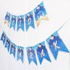 Eid Mubarak Blue For Banner 2022 Moon Star Pull Flag Background Decor For Islam Muslim Ramadan Party Wall Door Decoration Gift Supplies