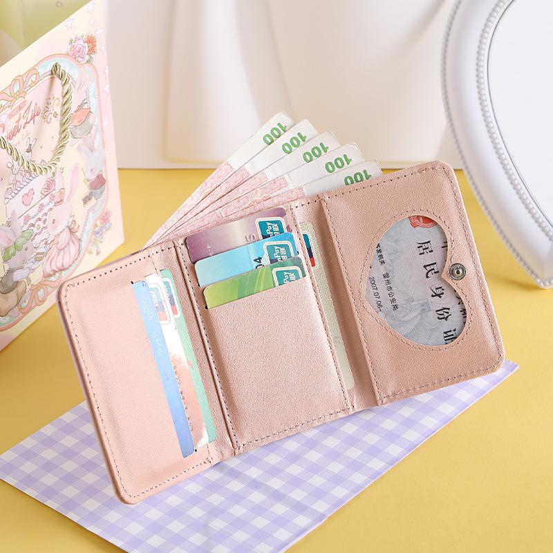 New Girl Spring Picnic Series Cute Cartoon Wallet - Anti-Demagnetization Multi-Card Slot Design for Students