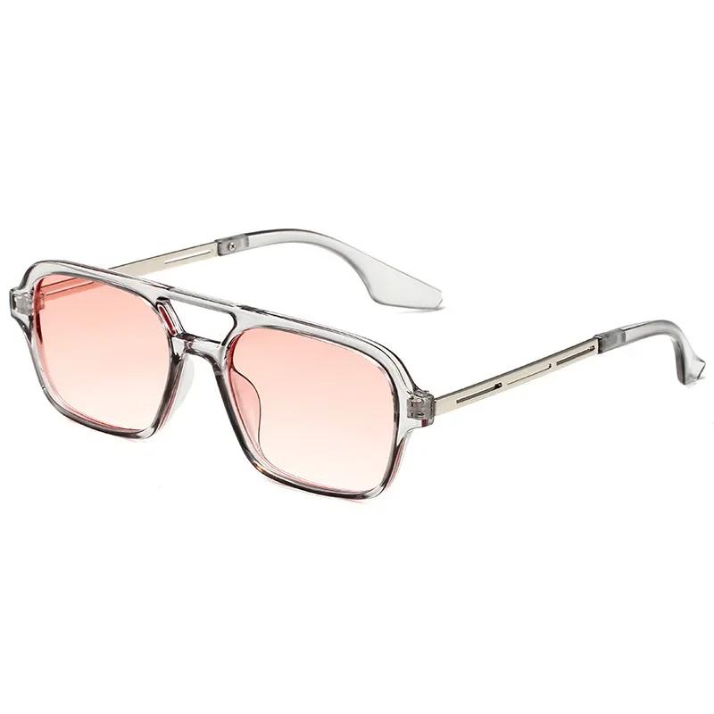 Retro Square Sunglasses New Trend Outdoor Uv400 Popular Travel Pilot Korean Box Retro Sun Glasses Brand Designer