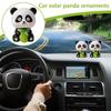 Panda Bobblehead Dashboard Decorations Cute Car Dashboard Panda Solar Powered Bobble Head Decorations  Auto Interior Ornaments