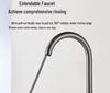 Universal Rotating Kitchen Faucet with Pull-out, Anti-splash, Hot/Cold Function for Sink and Balcony Use