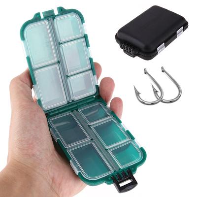 10 Compartment Storage Box Fishing Hooks Fishing Bait Transparent Plastic Box Outdoor Fishing Essential