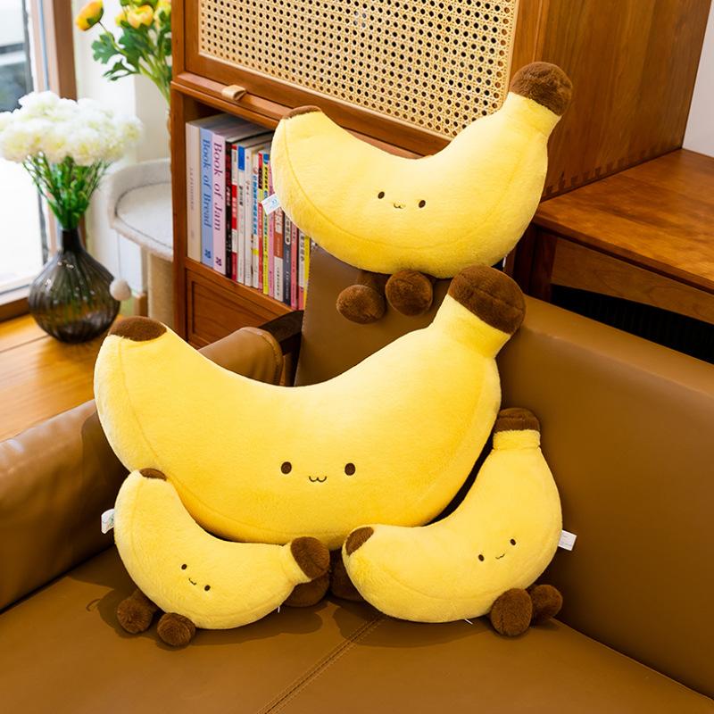 Cartoon Long Legs Banana Plush Toy Doll Cute Expression Fruit Pillow Doll Grab Machine Doll