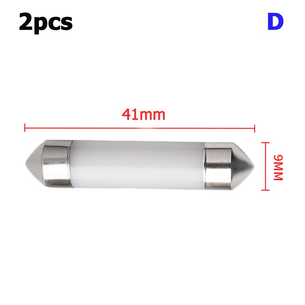 36mm 2pcs C5W White LED Ceramic Reading Lamp License Plate Lights Car Dome Bulb Festoon Light