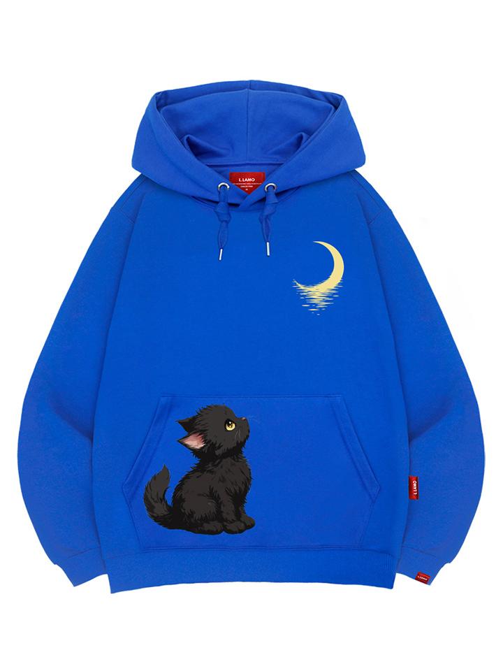 Moonlight Cat Hoodie Unisex Big Size M~4Xl (B Type)