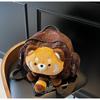 Small Raccoon Fashion Plaid Backpack With Zipper Closure For Girls Travel And Daily Use