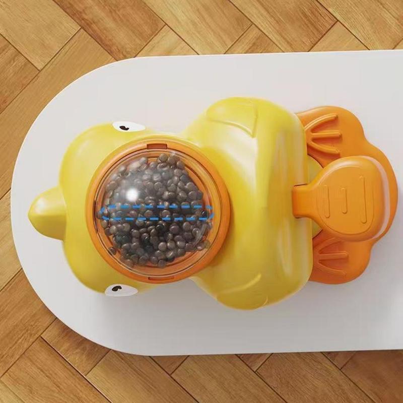 Pet Puzzle Feeder Dog Treat Dispensing Toy Interactive Pet Food Treat Dispenser Cartoon Duck Anti-slip Pet Automatic Feeder Toys