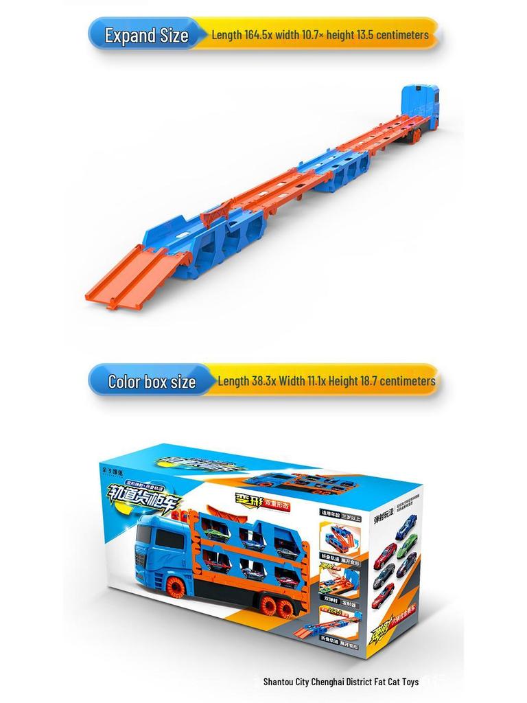 Transforming Toy Truck Car Model with Launching & Storage Features for Kids Aged 3-6