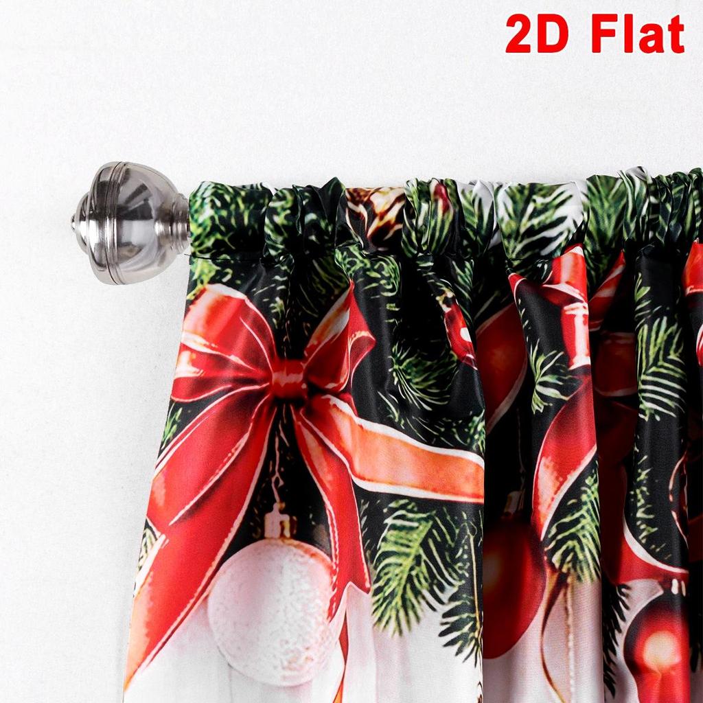 Santa Snowman Christmas Curtains – Polyester Window Drapes for Bedroom & Living Room, Holiday Home Decoray Decor