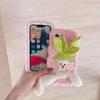 Wave Plush Mobile Phone Case for Huawei Mate50Pro & P40 - Cute Rabbit Design with Pull-out Stand, Anti-fall & Moisture-resistant.