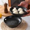 Creative Ceramic Porous Steaming Plate, Steaming Rack In The Pot, Multi-Functional Steamer, Drain Fruit Plate, Household High-Footed Deep Steaming Pla