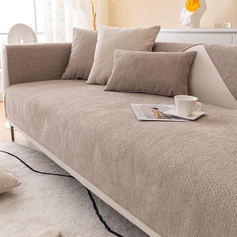 Chenille Non-Slip Sofa Cushion Simple and Light Luxury Sofa Cover Seat Cushions Armrest Cover Towel Four Seasons Universal
