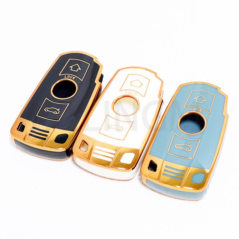 YELINGM TPU Car Smart Key Case CoverFor BMW 1 3 5 6 Series E60 E61 E70 E81 Z4 E87 E90 E91 E92 X1 X5 X3 Protector  Shell Fob