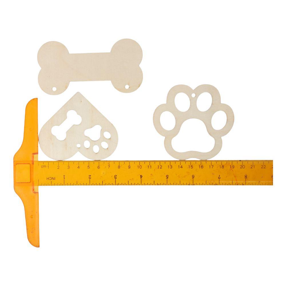 33pcs Paw, 8*7.8cm Unfinished Sign Blank Hanging Slices for Pet House Decoration