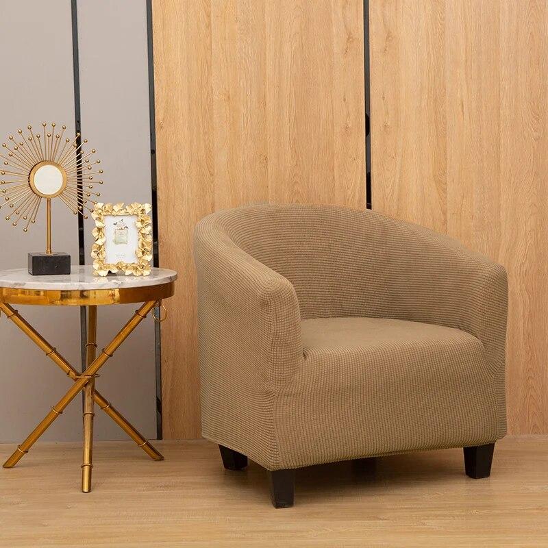 Club Chair Cover Tub Sofa Cover Polar Fleece Single Sofa Couch Cover Stretch Sofa Slipcovers For Living Room Study Bar Counter