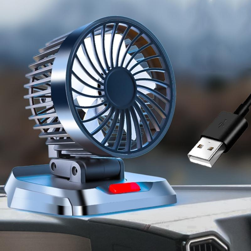 Car Fan, Electric Car Fans for Rear Seat Passenger Portable Car Seat Fan Headrest 360 Degree Rotatable Backseat Car Fan