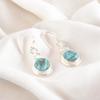 Natural Blue Copper Turquoise Gemstone 925 Sterling Silver Drop & Dangle Earring CE-14-44
