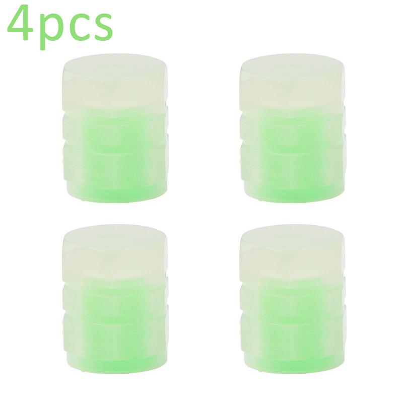 Purple and Green Luminous Tire Valve Caps for Car Motorcycle Bike Tyre Hub Glowing Cap Dustproof Nozzles Cover Car Accessories Valve Stems 1