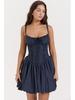 Frühling/Sommer 2025 Europäisches & Amerikanisches Damen-Mini-Kleid mit Spitze und Taillenbetonung