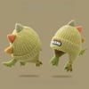 Winter Kids' Thickened Ear-Warming Windproof Fleece-Lined Beanie Cute 3D Dinosaur Knit Beanie