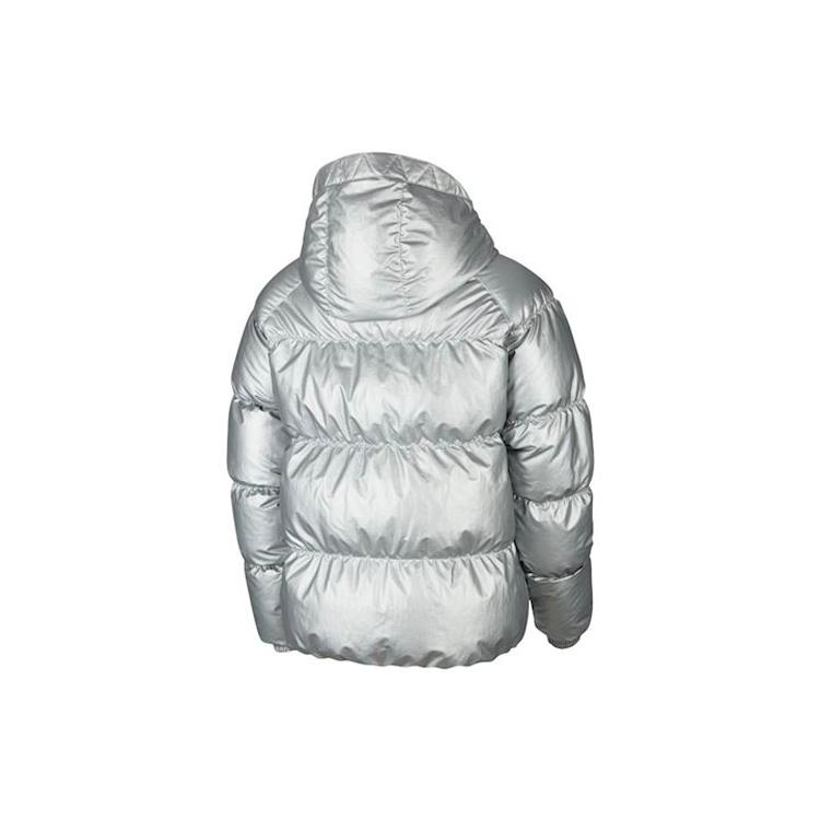 Nike Down Jackets Men's Silver Hooded Moderate Down Jacket BV4709-096