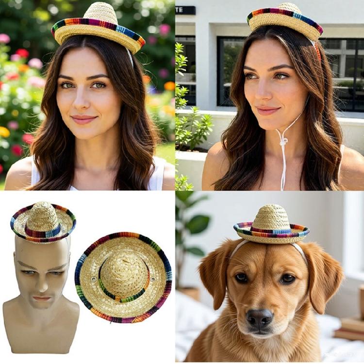 Breathable Woven Straw Sun Hat For Children Beach Party DressingUp Event And Tropical Vacation Photoshoots Sombrero Cap