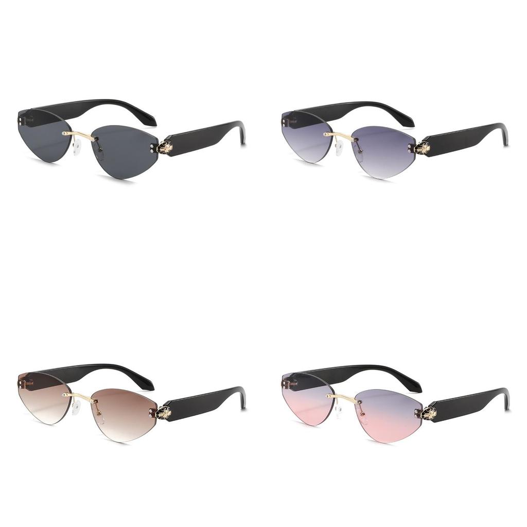 Geometric Unisex Triangular Noframe Sunglasses With Uv Protection For Fashionable Sunwear And Parties