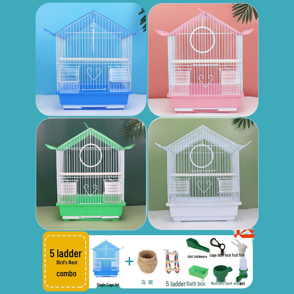 

Портативна клітка для птахів A111 для папуг, хвилястих папужок та амадин - Барвистий дизайн для вулиці 5-Step Ladder Bird Nest Set