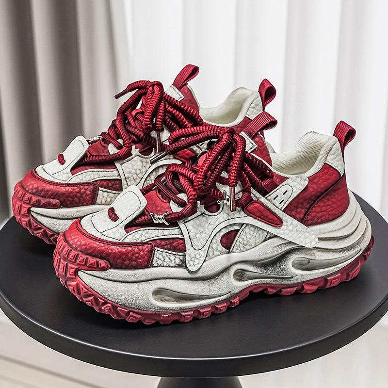 Casual Men'S Platform Sneakers Fashion Thick-Soled Man'S Shoes Designer High-End Cushioning Jogging Shoes Zapatillas Hombre