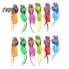 Artificial Birds for Micro Landscape Ornaments 12Pcs Pearl Birds, Feather Bird Ornament with Clip, Decorative Potted Plants And Moss Realistic