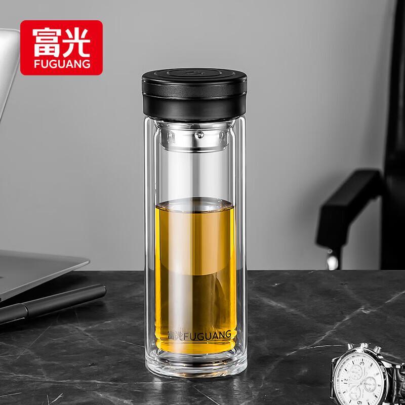 FUGUANG Xuanming G2001-SH-320 Double-Layer Glass Travel Mug