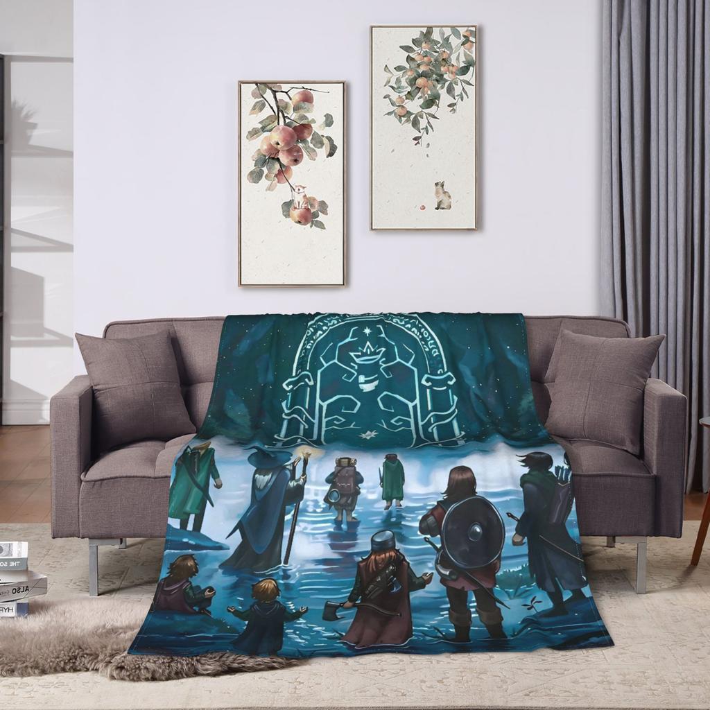 L-Lords Of The R-Rings Blanket Airplane Travel Flannel Throw Blanket For Couch Chair Sofa Bed Quality Bedspread
