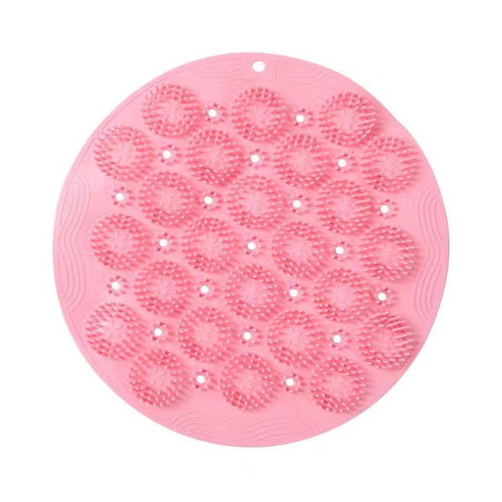 

Силиконовая мочалка Ленивый коврик для пола Прочный массажный коврик для ног Инструмент для удаления омертвевшей кожи тела в ванной розовый