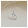 S925 Sterling Silver Gourd Pendant Necklace - Niche Design with Diamond Inlay for Women