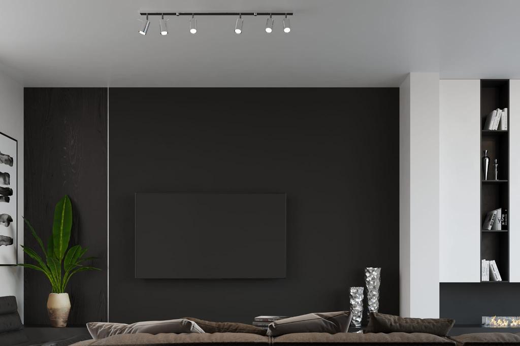 RING 3 Chrome Ceiling Lamp