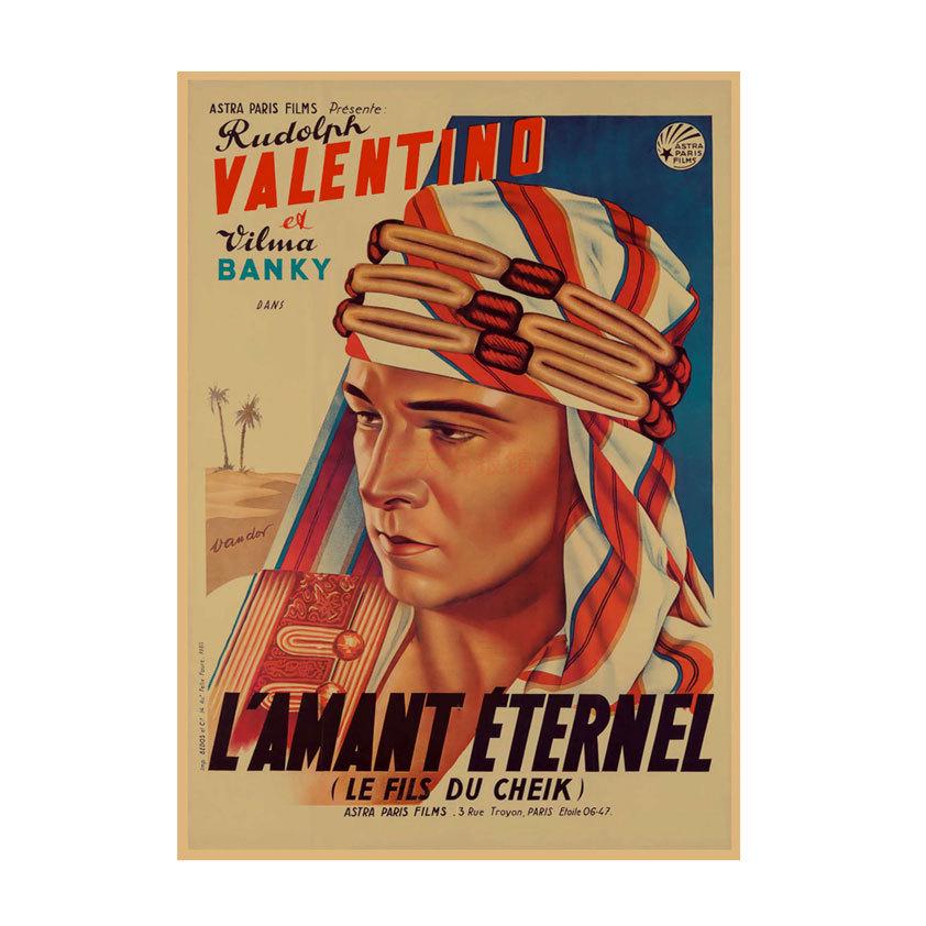 Retro Movie Illustration Poster for Bar, Cafe, or Dormitory Wall Decor