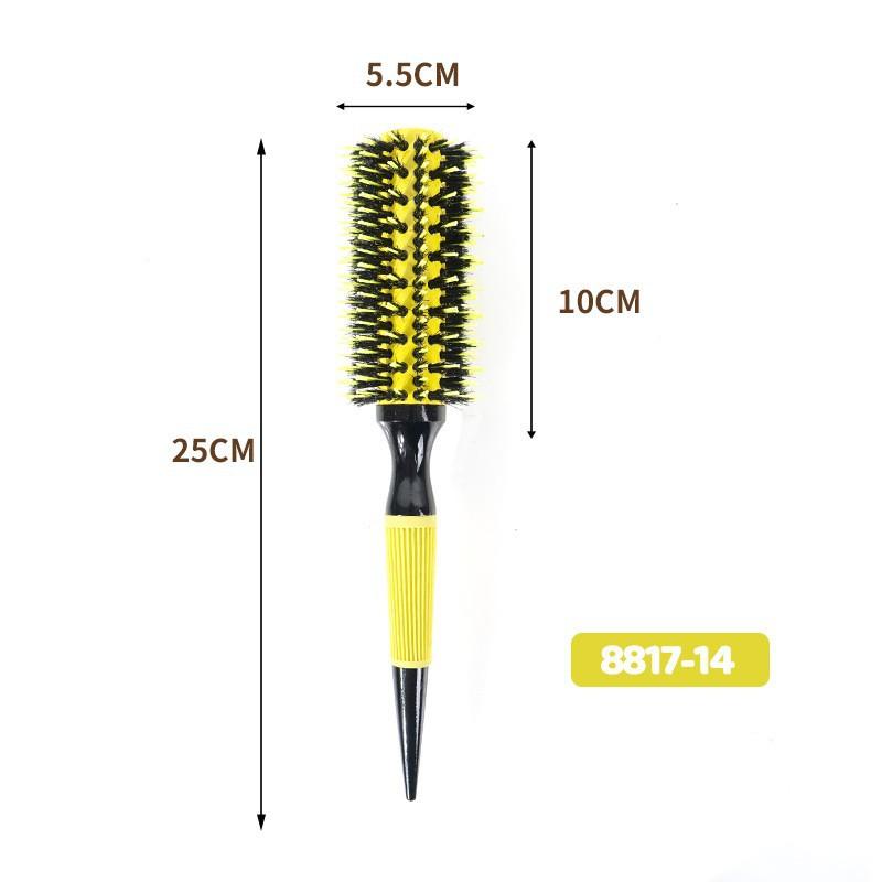 Professional Round Wooden Hair Brush Boar Bristle Mix Nylon Salon Women Hair Styling Tools Hair Curler